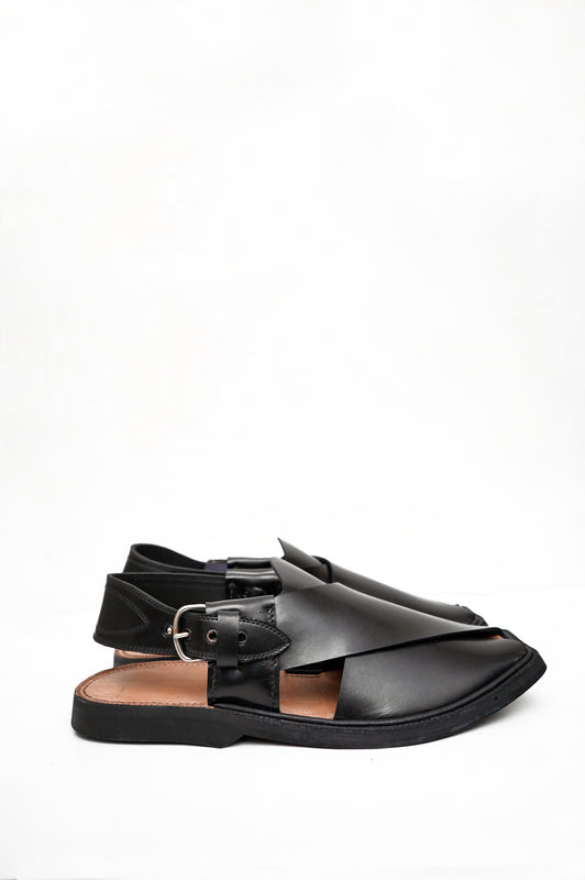 Premium Charsadda Black Chappal